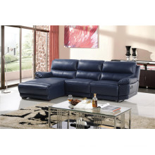 L Shape Leisure Leather Sofa with Recliner Function